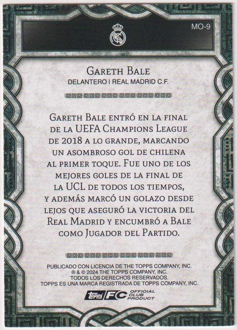 Topps 2024-25 Gareth Bale Real Madrid C.F. Black Parallel Rare MO-9 – Bild 2