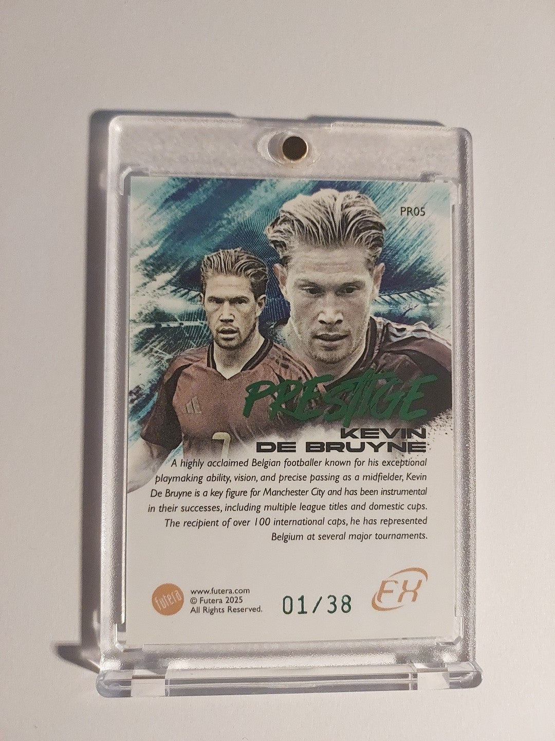 Futera Unique 2025 Kevin De Bruyne Manchester City Nummeriert 1/38 Parallel Rare – Bild 2