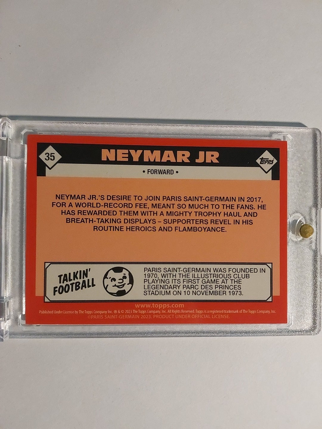 Topps Paris Saint-Germain 2022-23 Neymar Jr PSG Parallel Insert Ultra Rare Hit – Bild 2