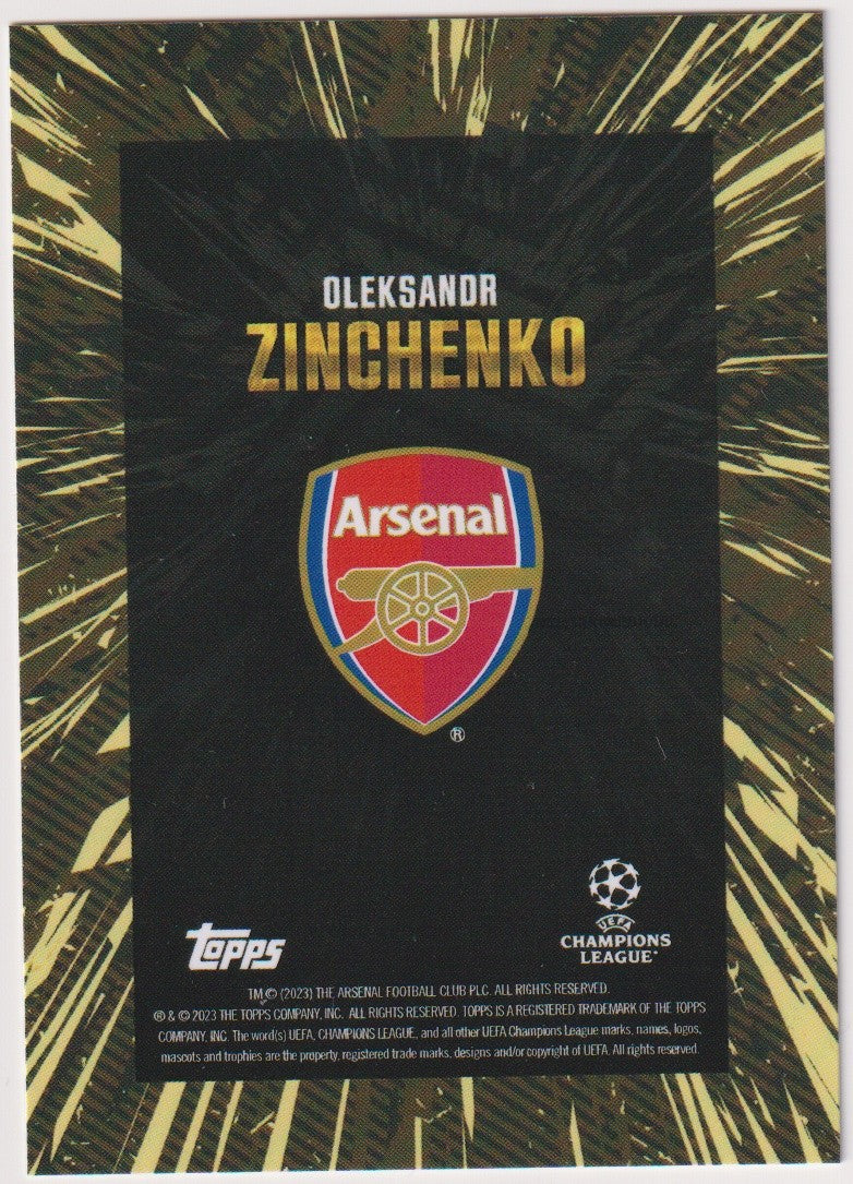 Topps UEFA Champions League Oleksandr Zinchenko Arsenal Parallel Rare – Bild 2
