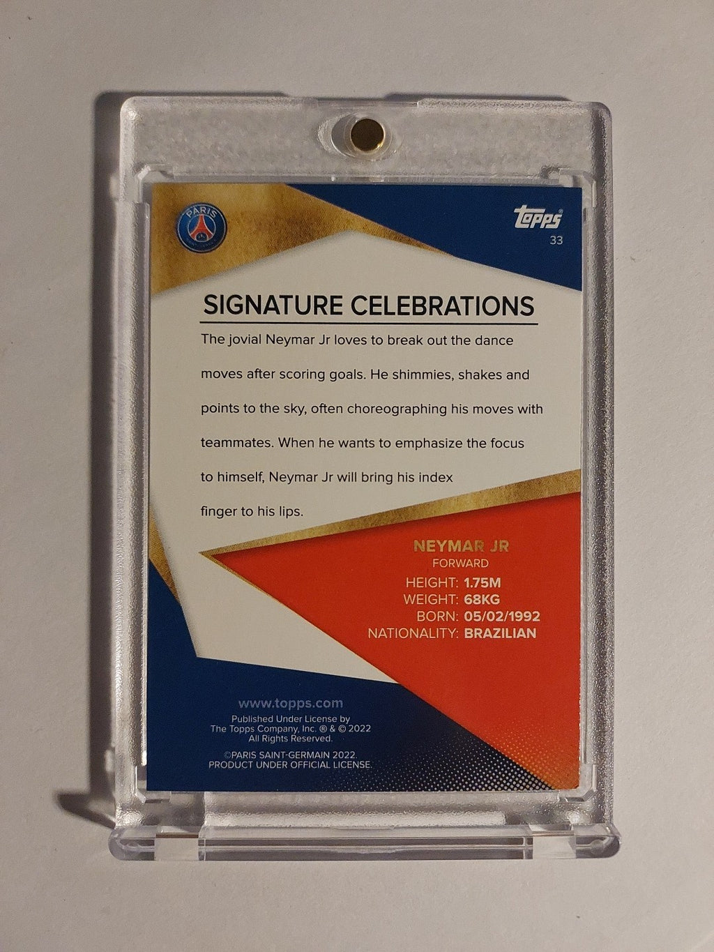 Topps Paris Saint-Germain 2021-22 Neymar Jr Parallel Insert Ultra Rare Hit – Bild 2