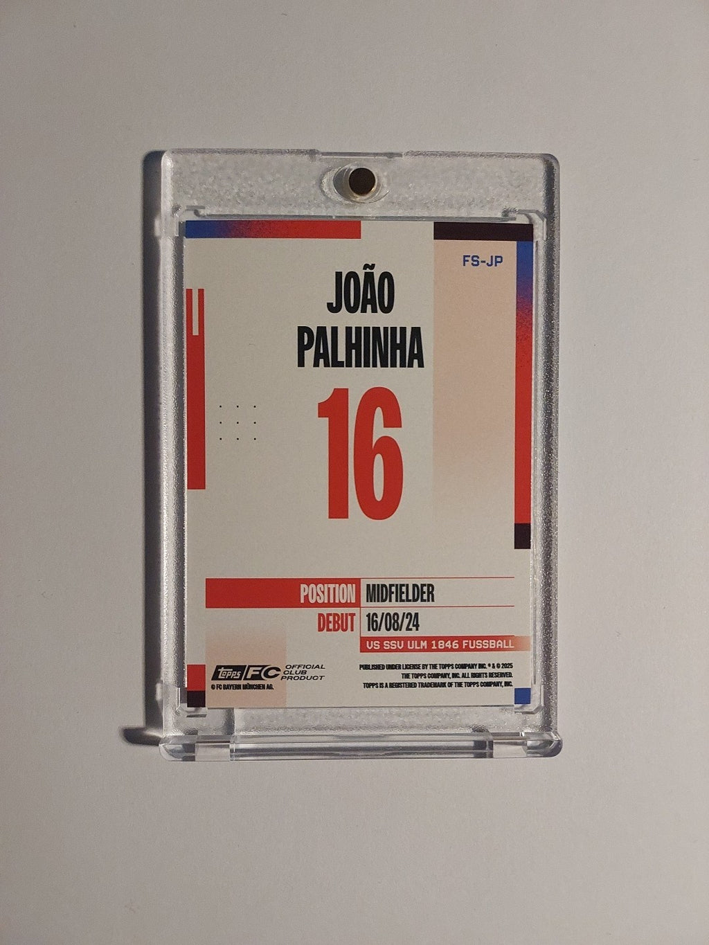 Topps Bayern München Team Set 2024-25 Joao Palhinha Parallel 36/150 Refractor – Bild 2