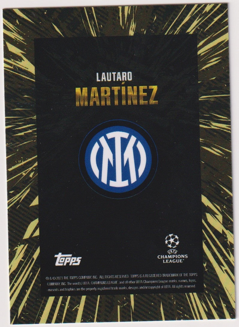 Topps Gold Lautaro Martínez Inter Milan UEFA Champions League Parallel Rare – Bild 2