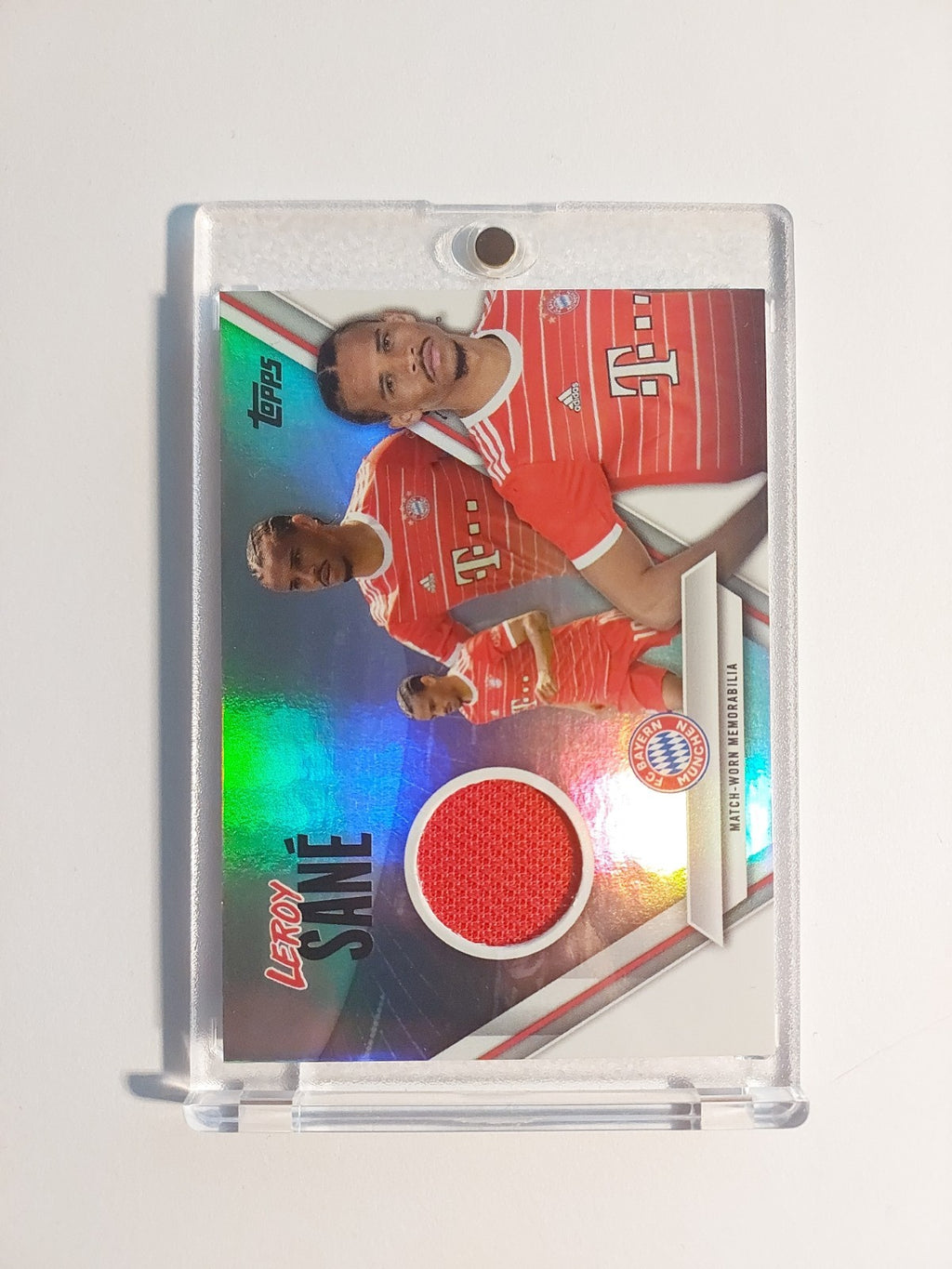 Topps 2022-23 Leroy Sane Patch Relic Bayern München Parallel Refractor Rare Hit – Bild 2