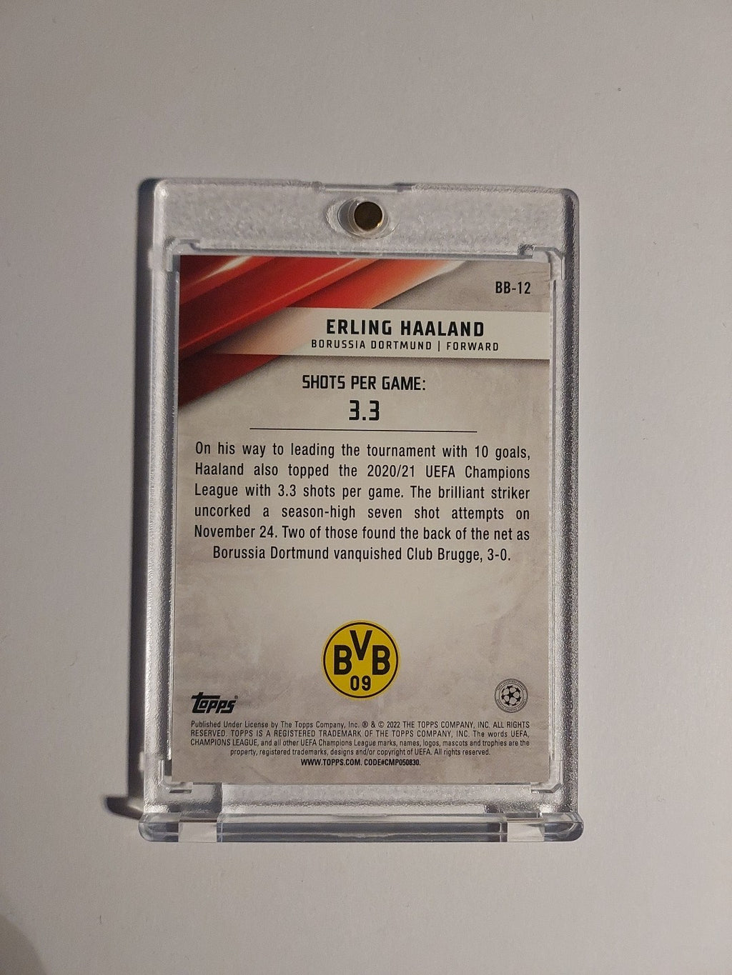 Topps UCC 2021-22 Erling Haaland Dortmund Parallel Refractor Insert Ultra Rare – Bild 2