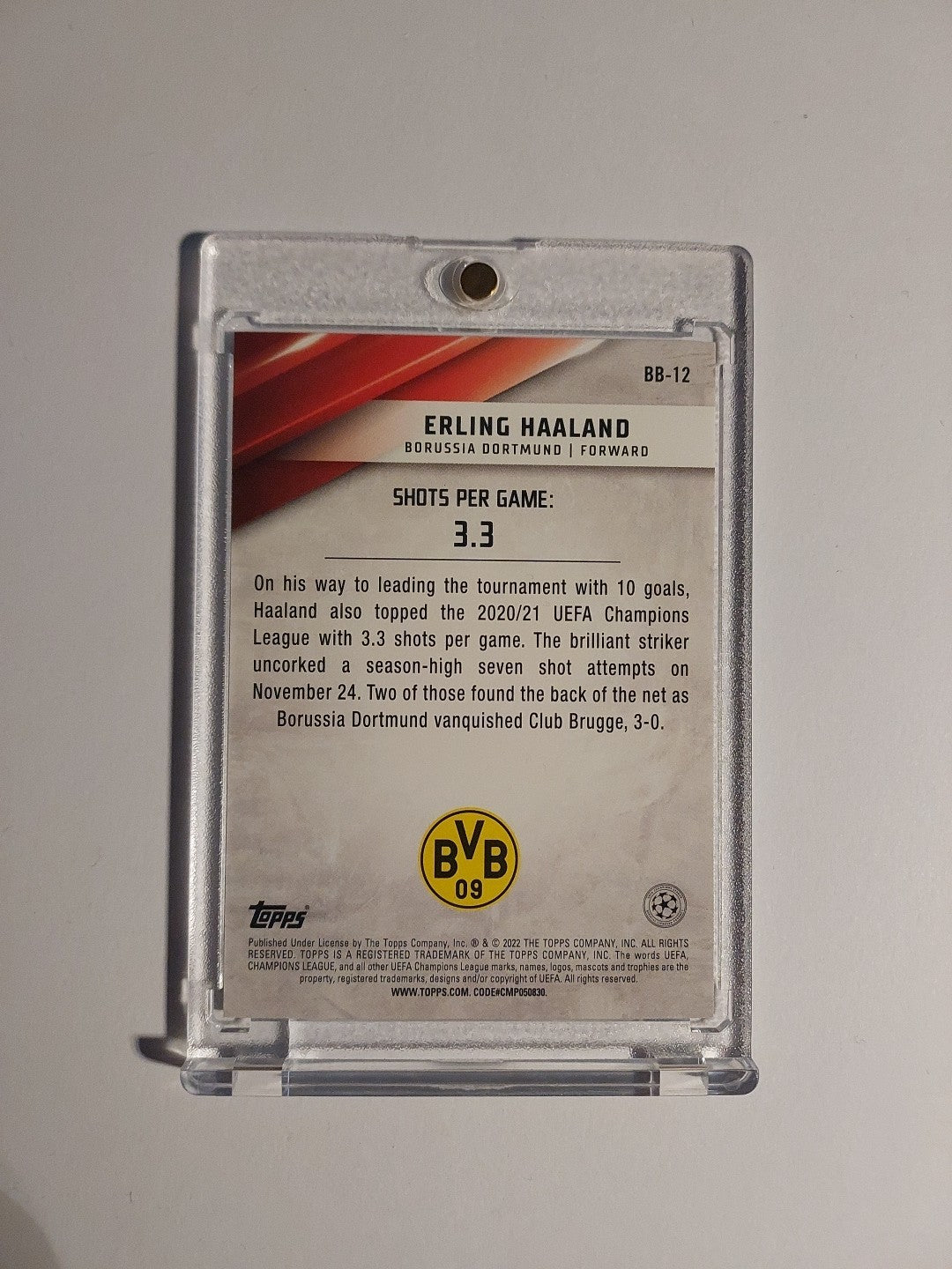 Topps UCC 2021-22 Erling Haaland Dortmund Parallel Refractor Insert Ultra Rare – Bild 2