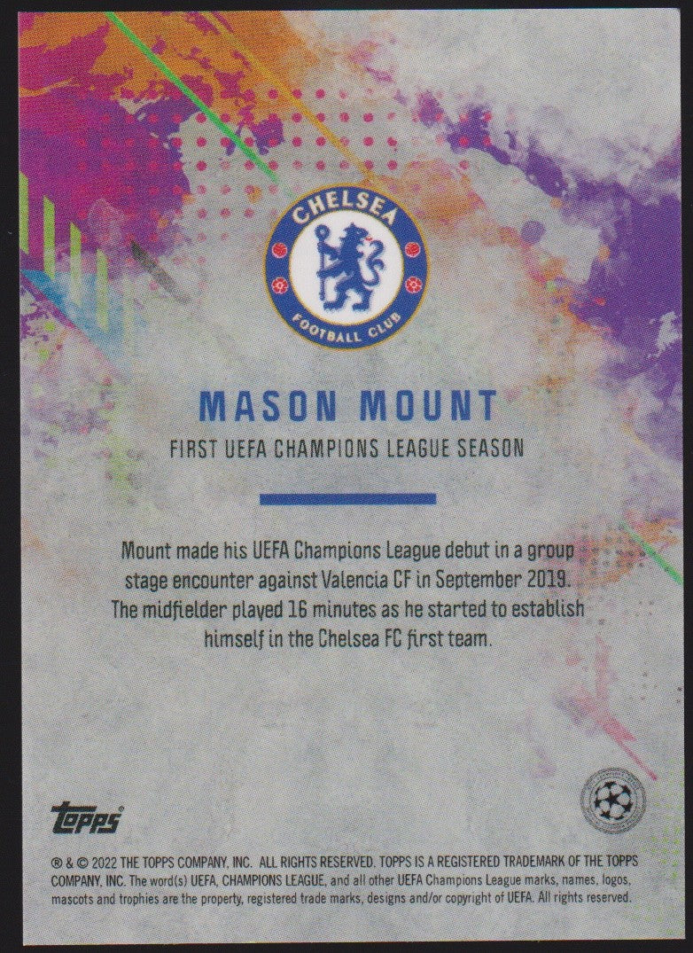 Topps Champions League 2019-20 Mason Mount Chelsea FC First UEFA Season Parallel – Bild 2