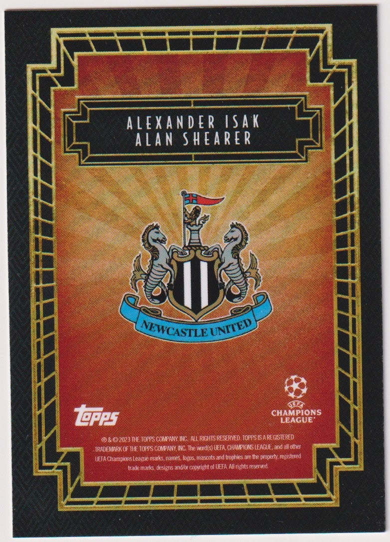 Topps Deco 2022-23 Isak & Shearer Dual Newcastle United Parallel – Bild 2