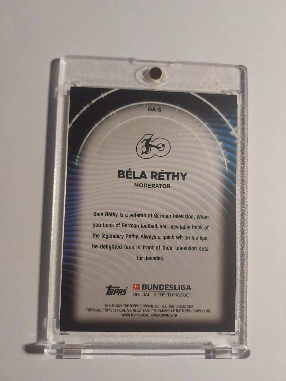 Topps 60 Jahre Bundesliga 2023-24 Bela Rethy Bundesliga Legend Parallel Rare – Bild 2