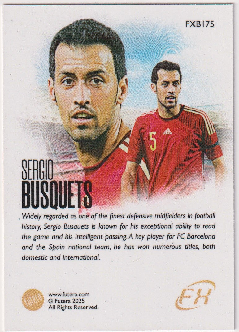 Futura 2025 Sergio Busquets Spanien Legend White Parallel Rare FXB175 – Bild 2