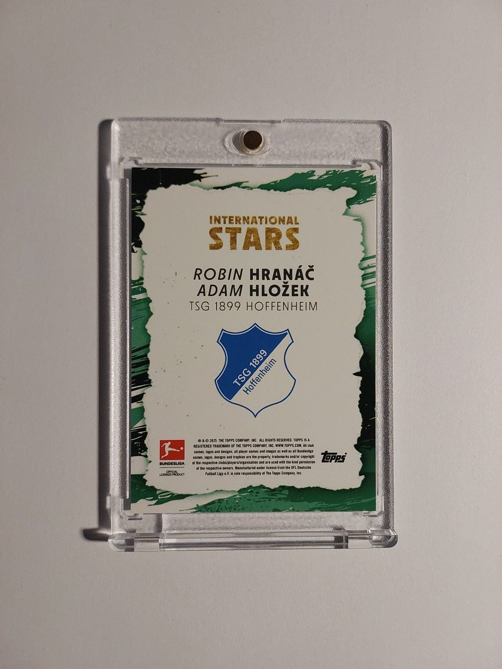 Topps International Stars 2024-25 Hranac & Hlozek Dual Hoffenheim Parallel 1/25 – Bild 2
