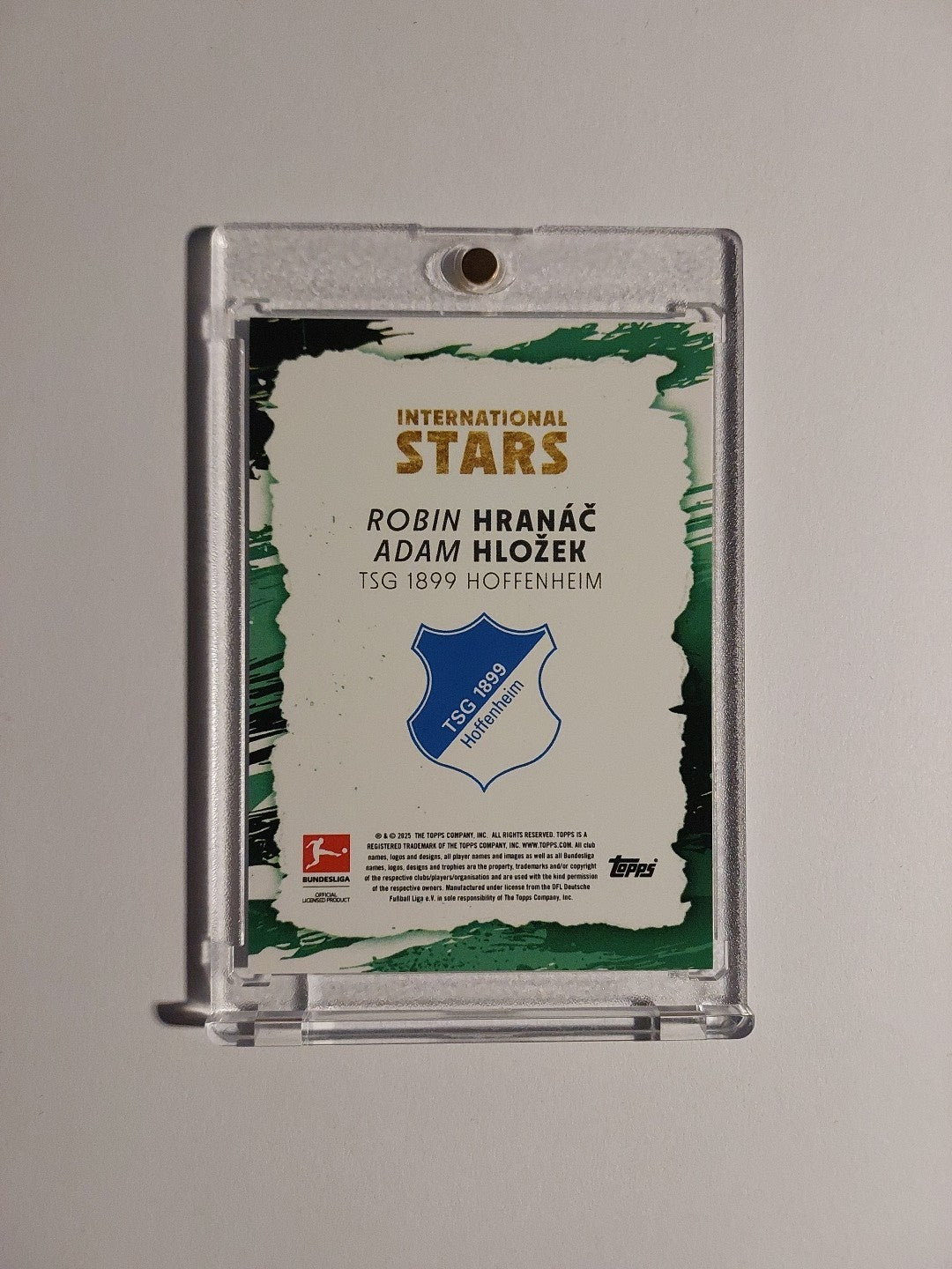 Topps International Stars 2024-25 Hranac & Hlozek Dual Hoffenheim Parallel 1/25 – Bild 2