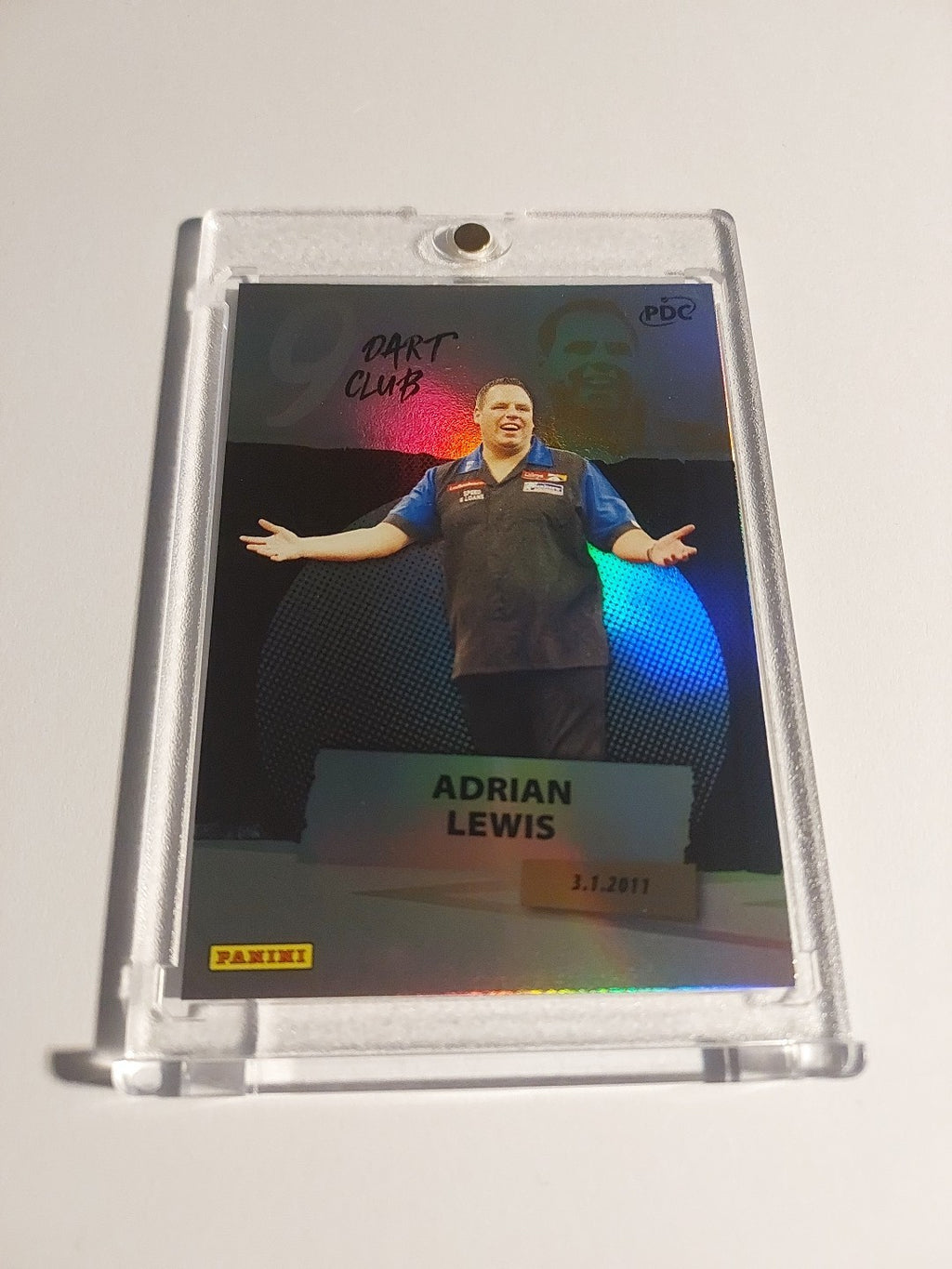 Panini PDC World Championship 2026 Adrian Lewis 9 Dart Club Refractor Rare Hit – Bild 2
