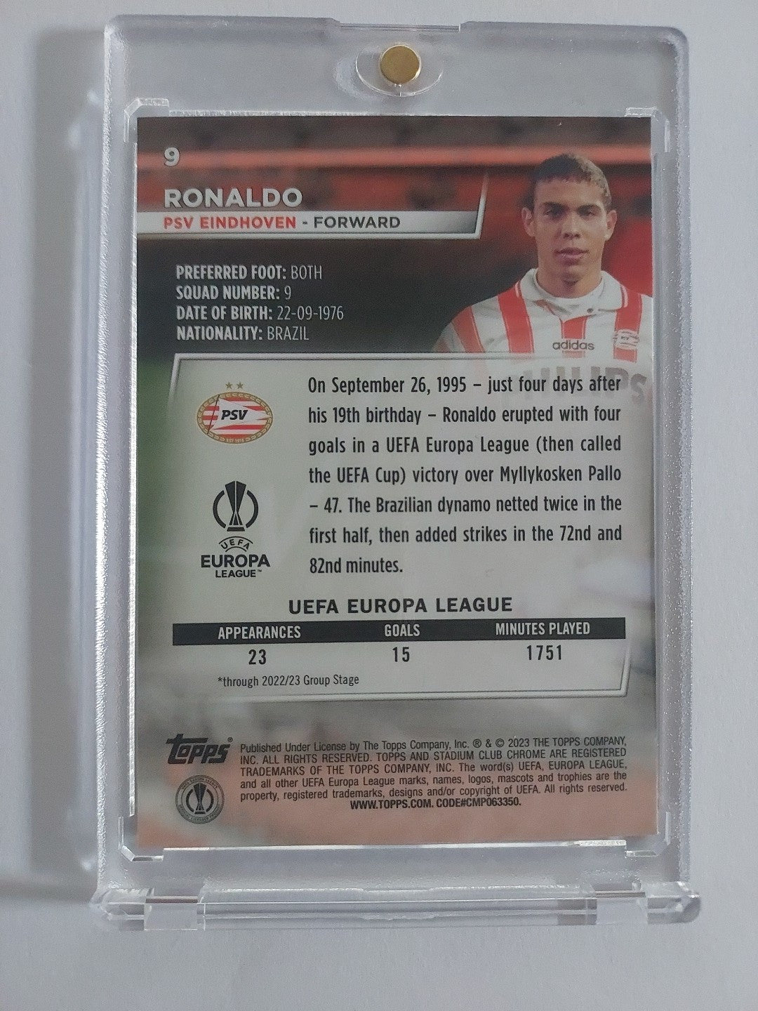 Topps Stadium Chrome Ronaldo 22/23 PSV Eindhoven UEFA Champions League – Bild 2