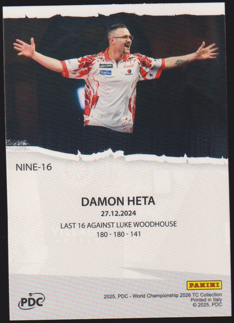 Panini PDC World Championship 2026 Damon Heta Refractor Parallel – Bild 2