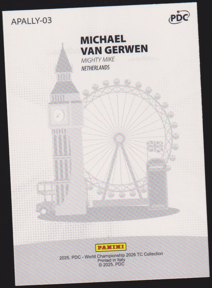Panini PDC World Championship 2026 Michael Van Gerwen Refractor Parallel – Bild 2
