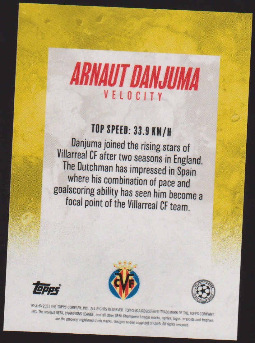 Topps Champions League 2020-21 Arnaut Danjuma Villarreal CF Velocity Parallel – Bild 2