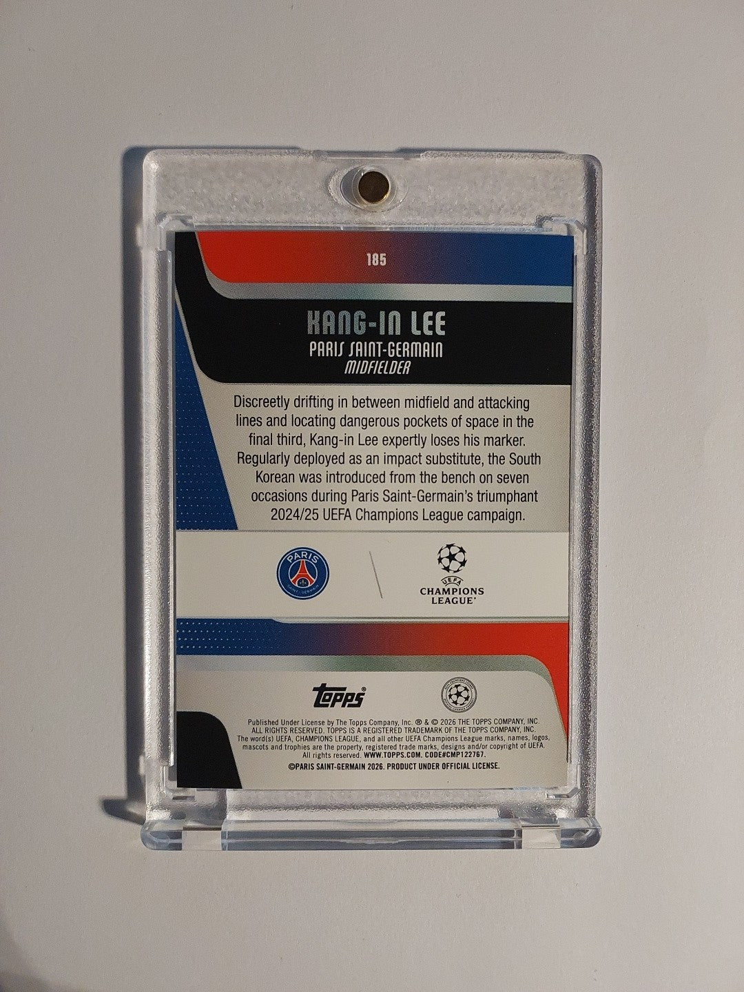 Topps UCC Flagship 2025-26 Hang-In Lee Paris Saint-Germain Parallel 124/150 Rare – Bild 2