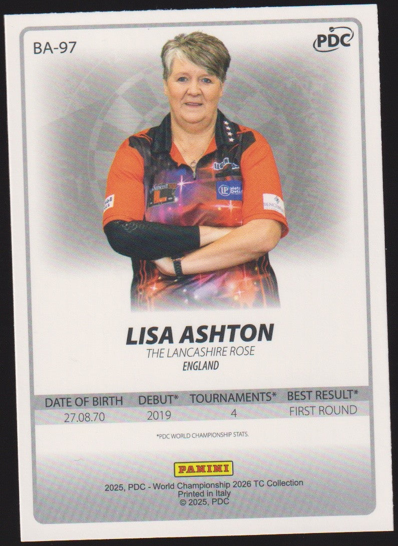 Panini PDC World Championship 2026 Lisa Ashton Refractor Parallel – Bild 2