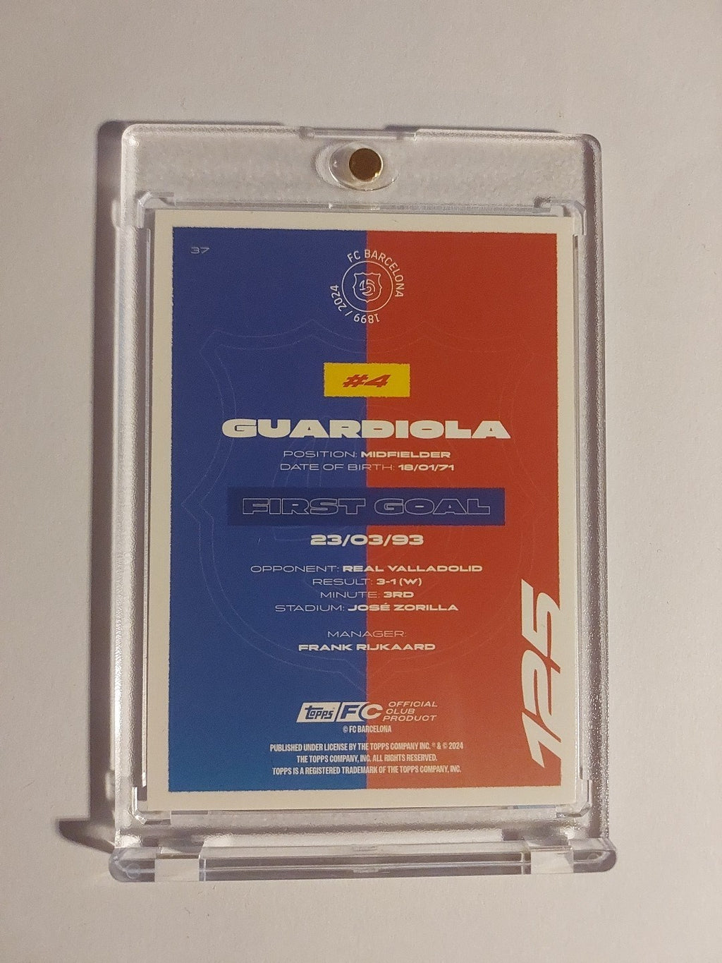 Topps Barcelona Team Set 2024-25 Pep Guardiola Limited Edition Parallel – Bild 2