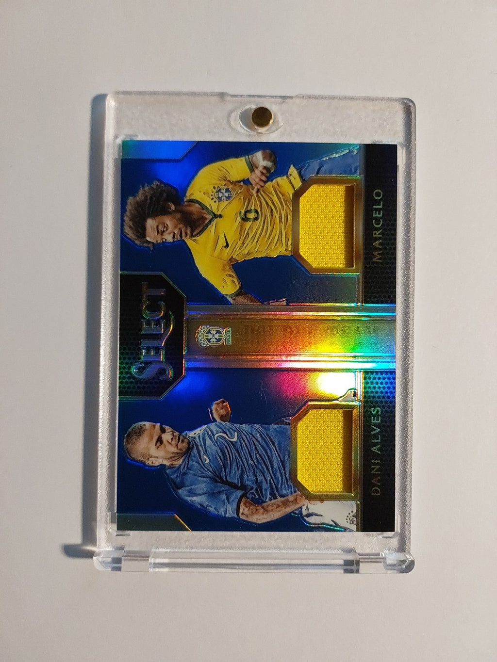 Panini Select 2015-16 Alves & Marcelo Dual Patch Relic Brasilien Parallel 33/99 – Bild 2