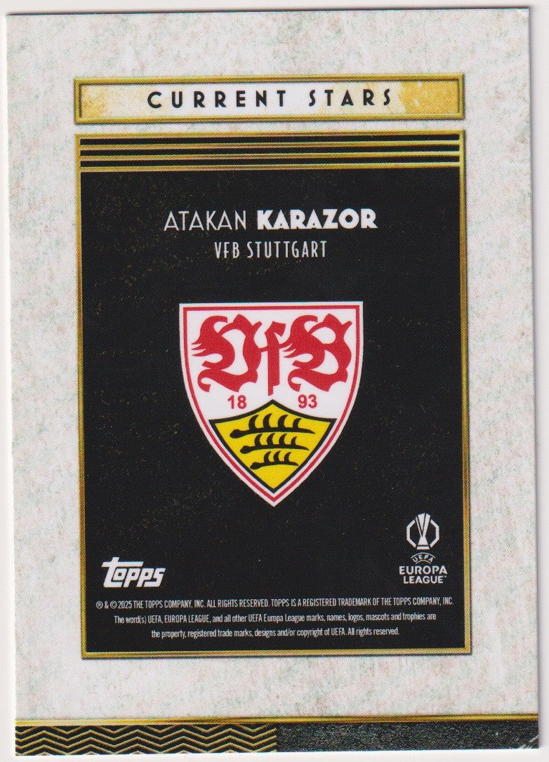 Topps Current Stars 2024-25 Atakan Karazor VFB Stuttgart Parallel Rare – Bild 2