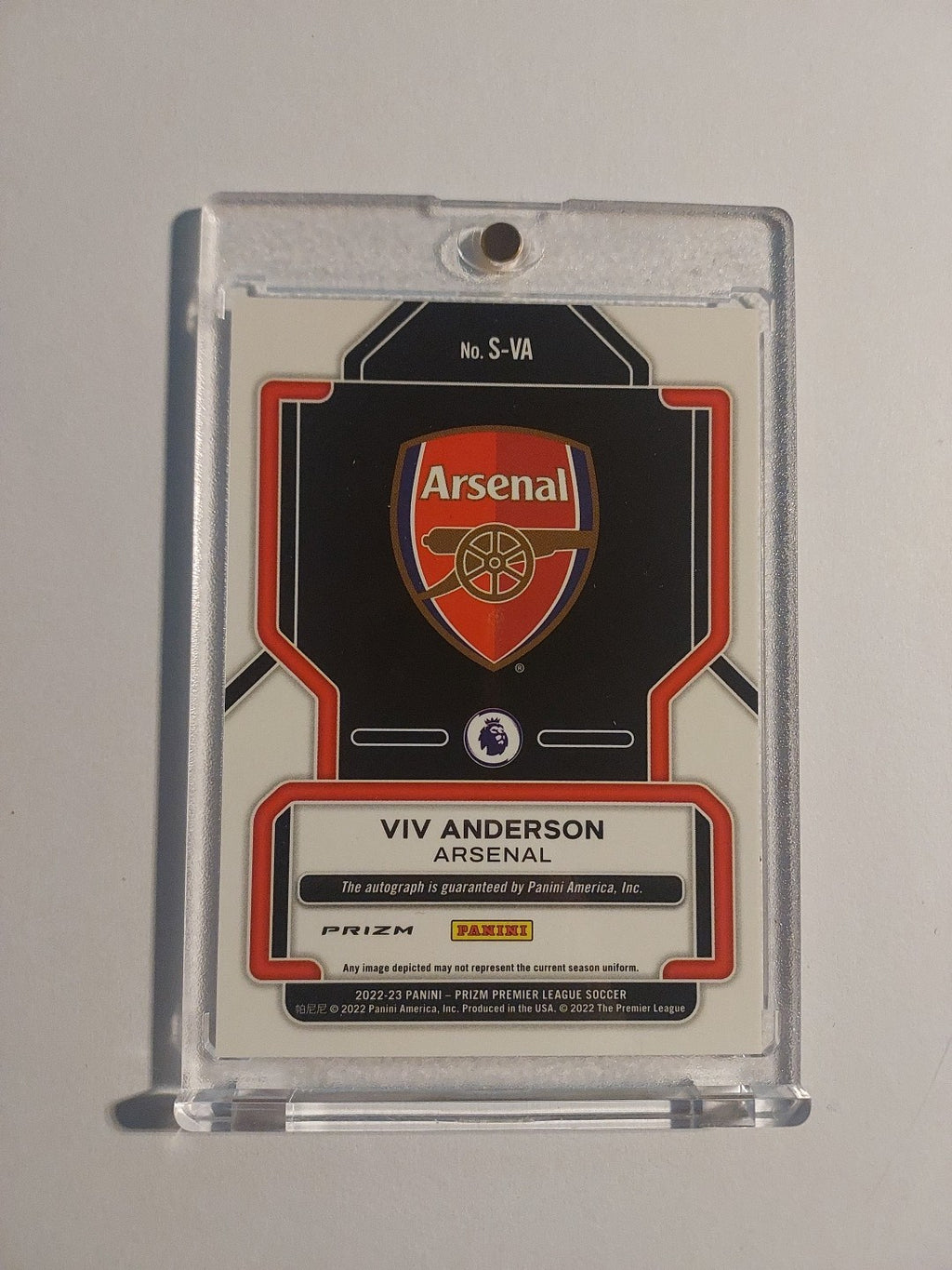 Panini Prizm 2022-23 Viv Anderson Arsenal Auto Refractor Parallel Ultra Rare – Bild 2