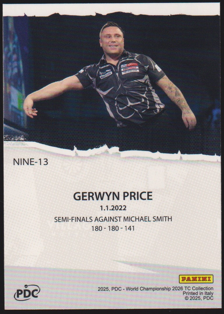 Panini PDC World Championship 2026 Gerwyn Price "N/A" Refractor Parallel – Bild 2