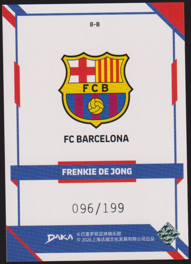 Daka 8-B 2025-26 Frenkie de Jong FC Barcelona Parallel 096/199 Rare – Bild 2