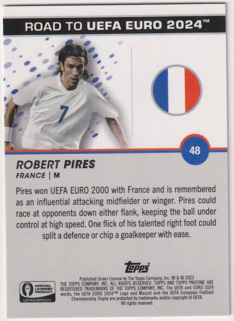 Topps Road to UEFA Euro 2024 2023-24 Robert Pires France Parallel Rare – Bild 2