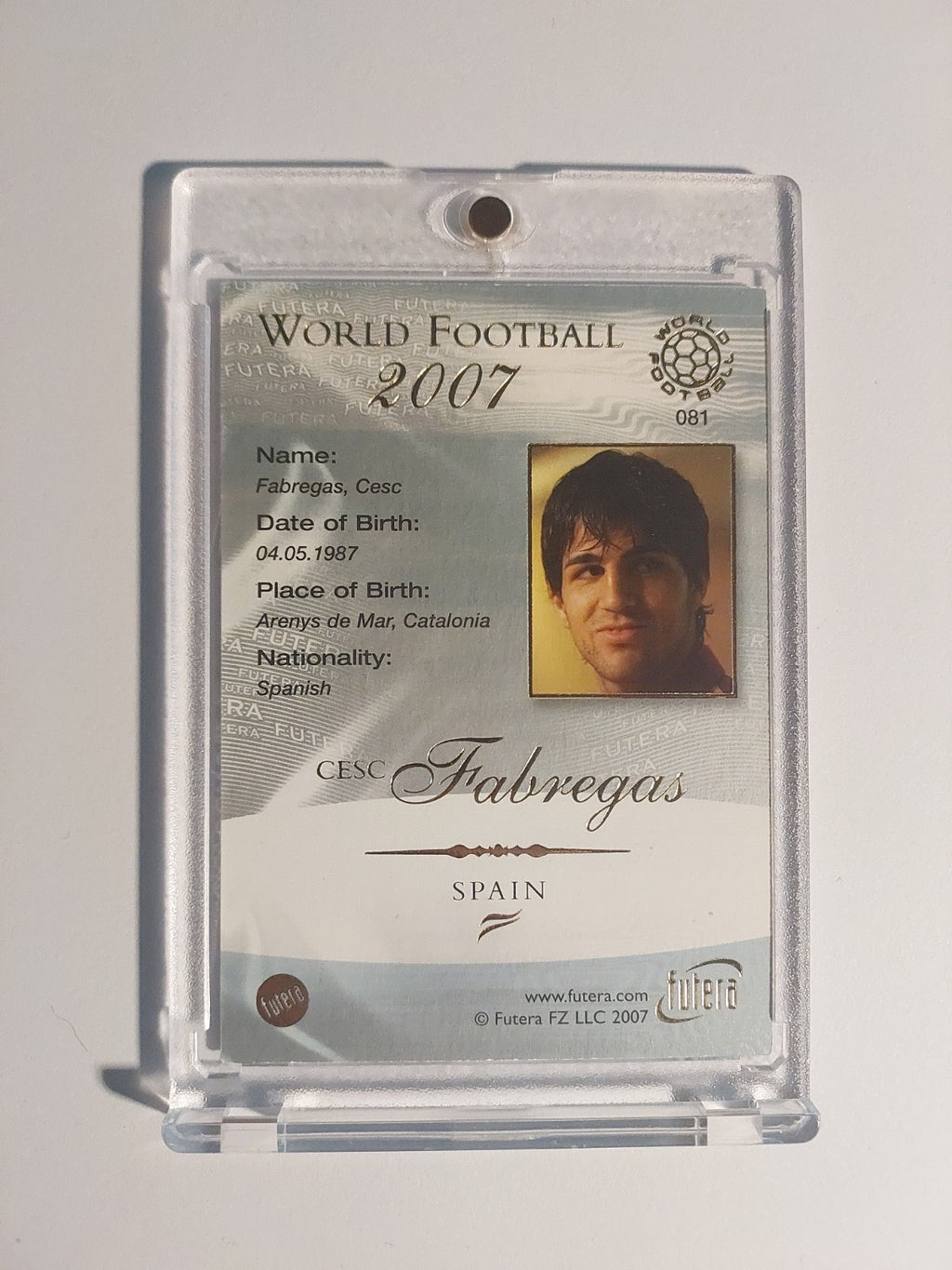 Futera World Football 2007 Cesc Fabregas On Card Auto Spanien Barcelona Parallel – Bild 2