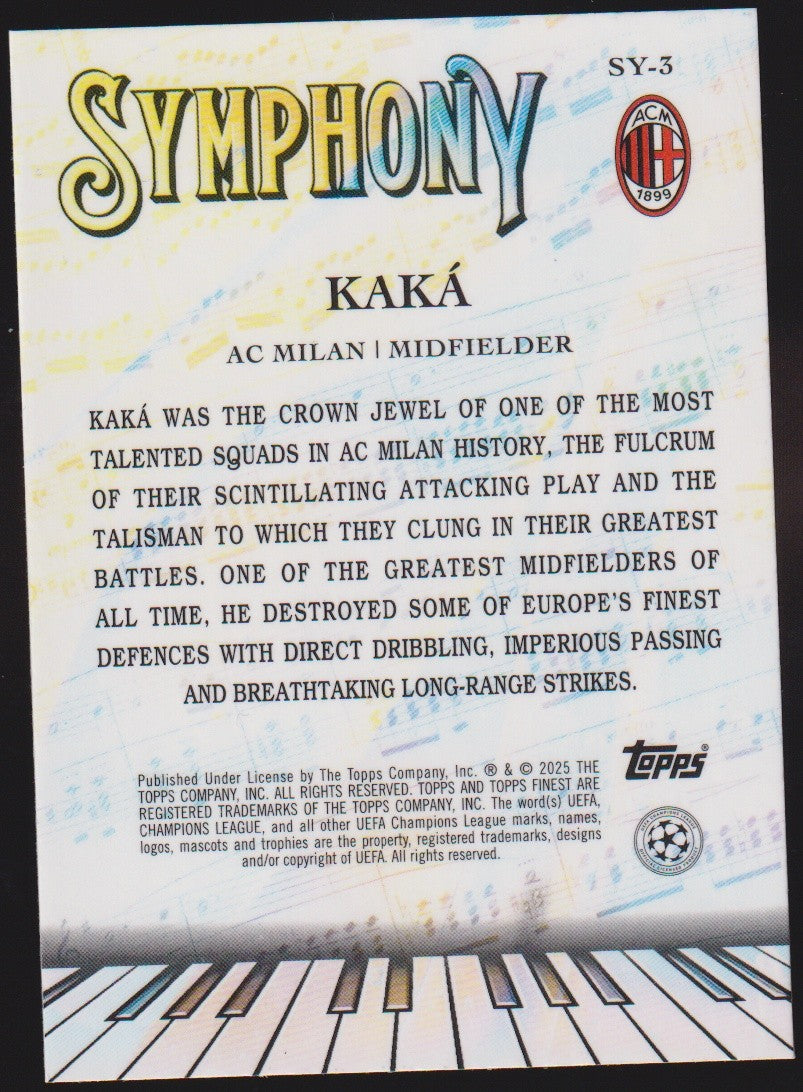 Topps Symphony 2024-25 Kaka AC Milan Parallel Rare Nr. SY-3 – Bild 2