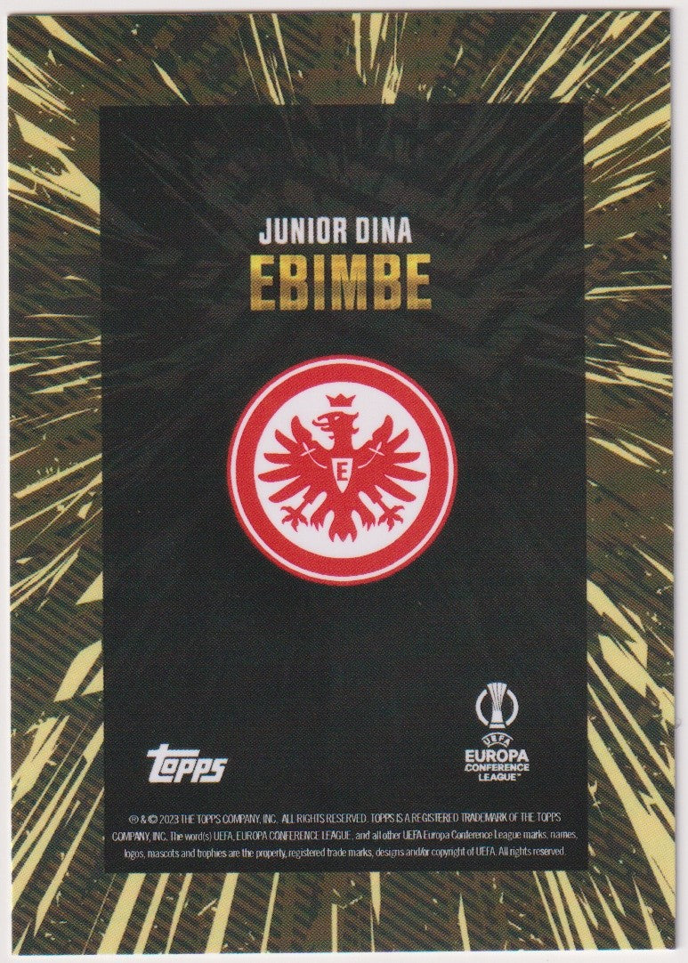 Topps 2022-23 Junior Dina Ebimbe Eintracht Frankfurt Europa Conference League – Bild 2