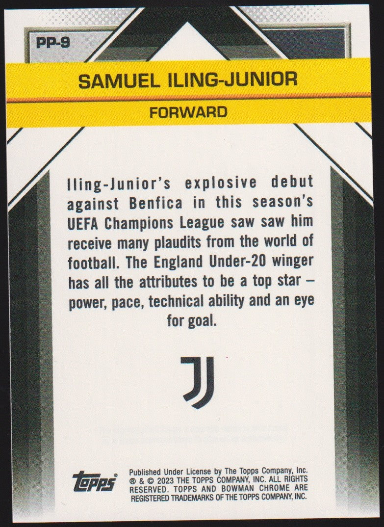 Topps Chrome 2023-24 Samuel Iling-Junior Rookie Juventus Parallel Nr. PP-9 – Bild 2