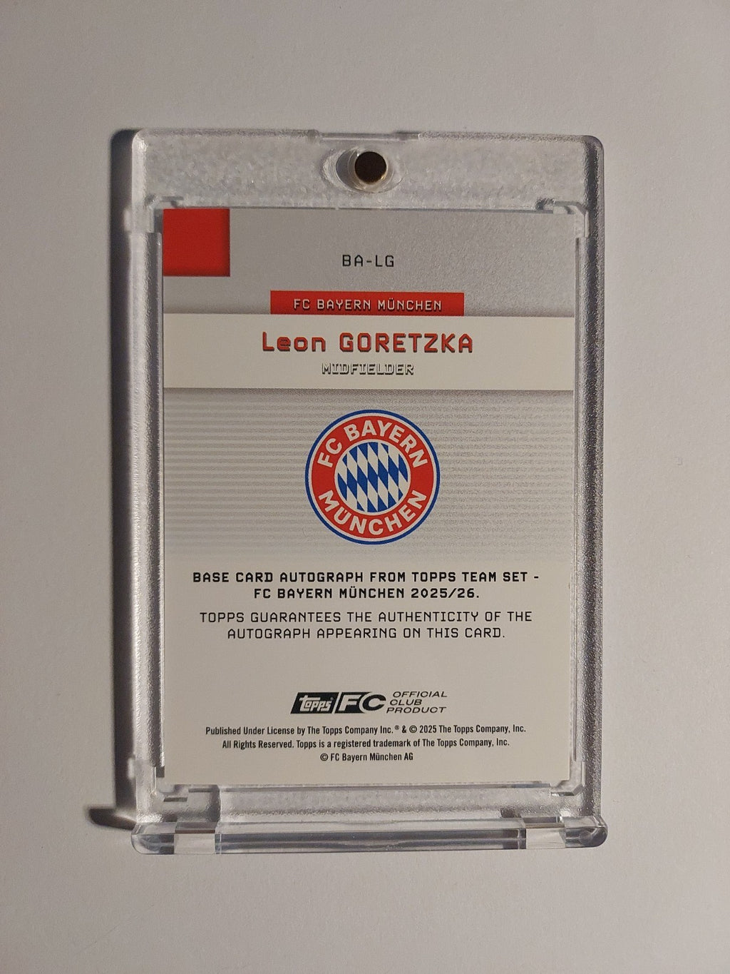Topps Bayern München 2025-26 Leon Goretzka Auto Parallel 3/5 Refractor Rare Hit – Bild 2