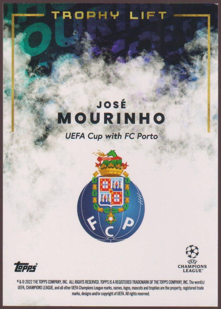Topps Trophy Lift 2003-04 José Mourinho FC Porto Parallel Rare – Bild 2