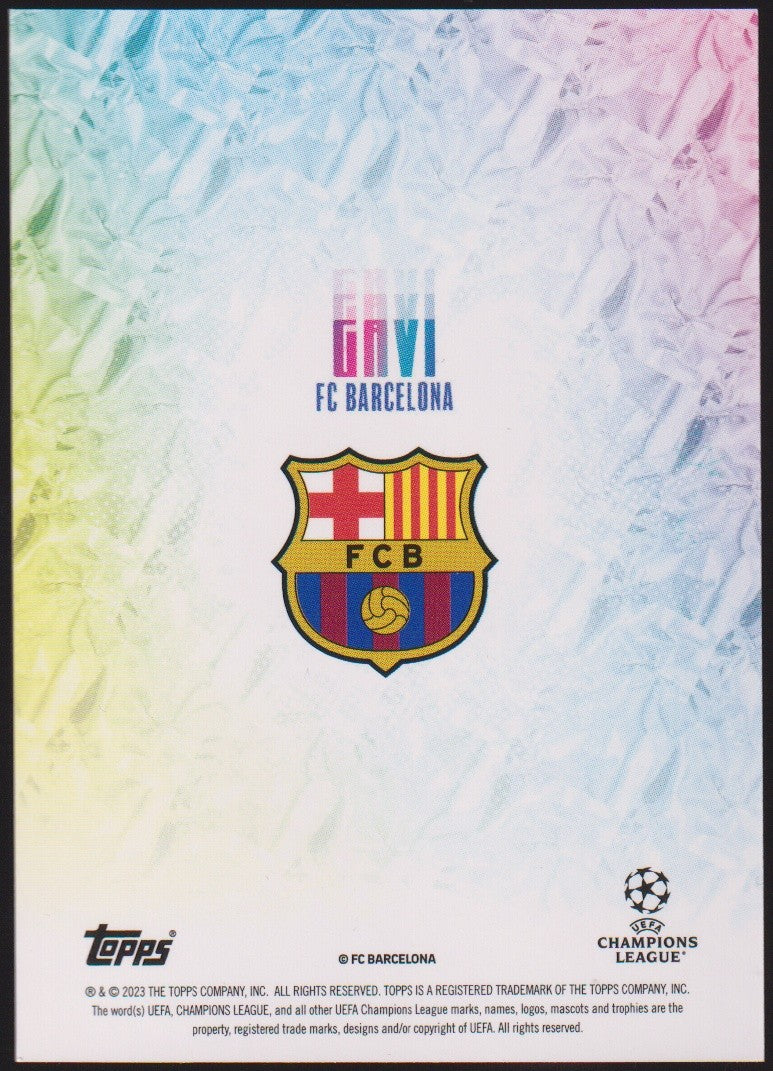 Topps Champions League 2022-23 Gavi FC Barcelona Parallel Rare – Bild 2