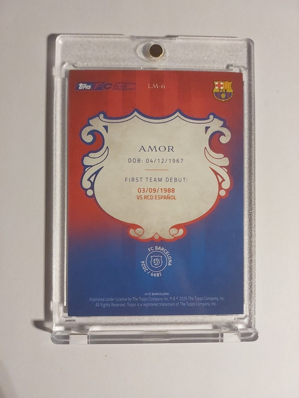 Topps 125 Jahre Barcelona 2024-25 Amor Numbered 18/50 Parallel La Masia Limited – Bild 2