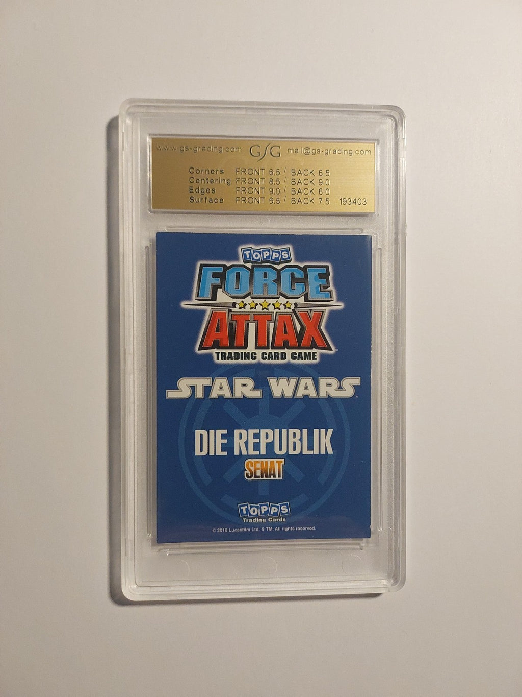 Topps Star Wars 2010 Padme Amidala Senat Republik GSG 6.5 = PSA Star Parallel – Bild 2