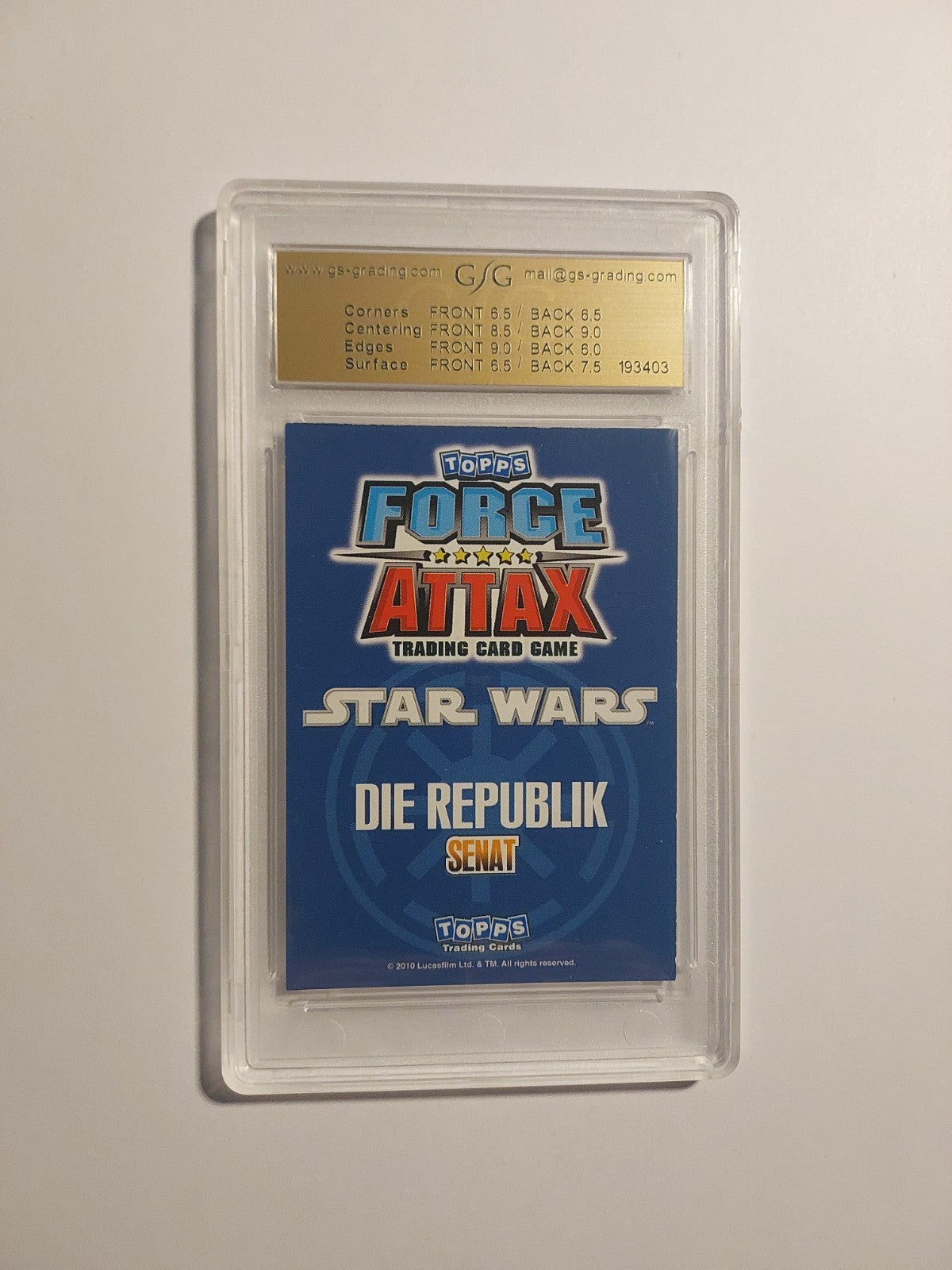 Topps Star Wars 2010 Padme Amidala Senat Republik GSG 6.5 = PSA Star Parallel – Bild 2