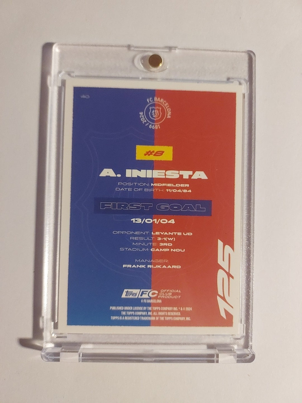 Topps Barcelona Team Set 2024-25 Andres Iniesta Limited Edition Parallel – Bild 2