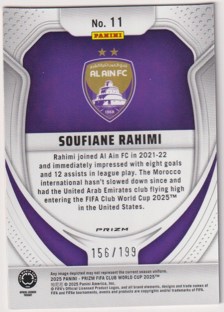 Panini Prizm 2021-22 Soufiane Rahimi Rookie Al Ain FC FIFA Club World Cup – Bild 2