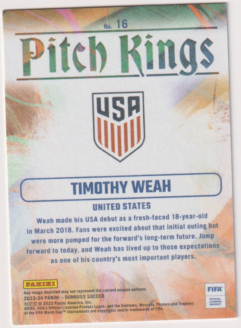 Panini Pitch Kings 2022-23 Timothy Weah United States Parallel Rare – Bild 2