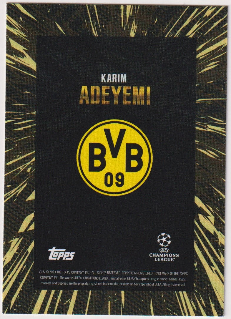Topps X WHIP Karim Adeyemi Borussia Dortmund Champions League Parallel – Bild 2