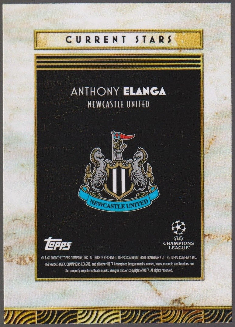 Topps DECO 2024-25 Anthony Elanga Newcastle United Current Stars Parallel Rare – Bild 2