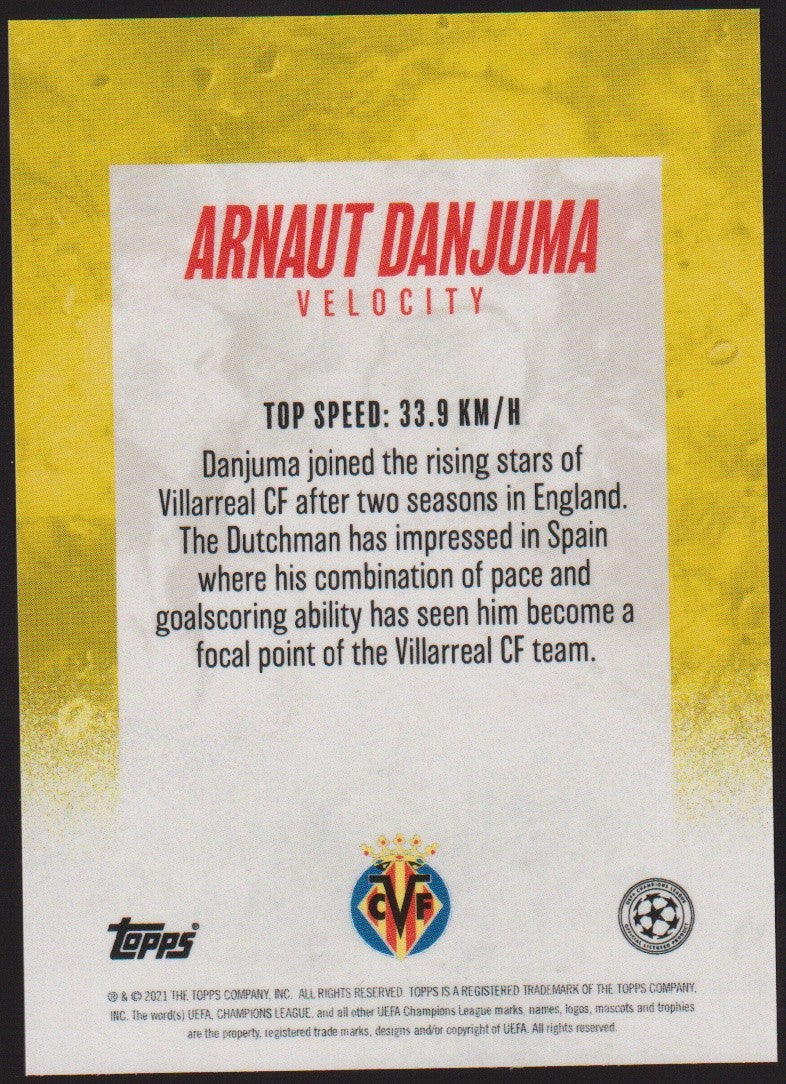 Topps Champions League 2020-21 Arnaut Danjuma Villarreal CF Velocity Parallel – Bild 2