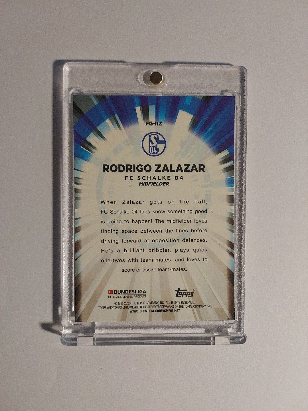 Topps Bundesliga 2022-23 Rodrigo Zalazar Schalke Parallel Rookie Refractor Rare – Bild 2