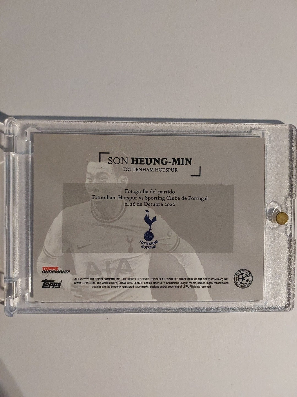 Topps UCC 2022-23 Heung Min Son Tottenham Parallel Black Insert Ultra Rare Hit – Bild 2