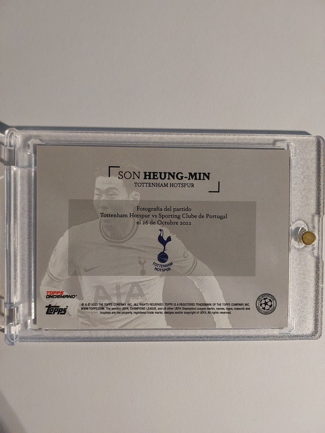 Topps UCC 2022-23 Heung Min Son Tottenham Parallel Black Insert Ultra Rare Hit – Bild 2