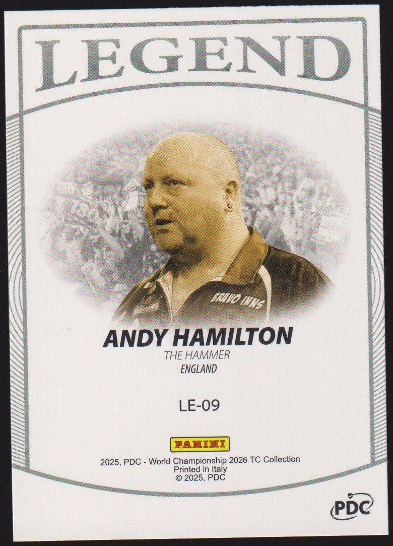Panini PDC World Championship 2026 Andy Hamilton "The Hammer" Refractor Parallel – Bild 2